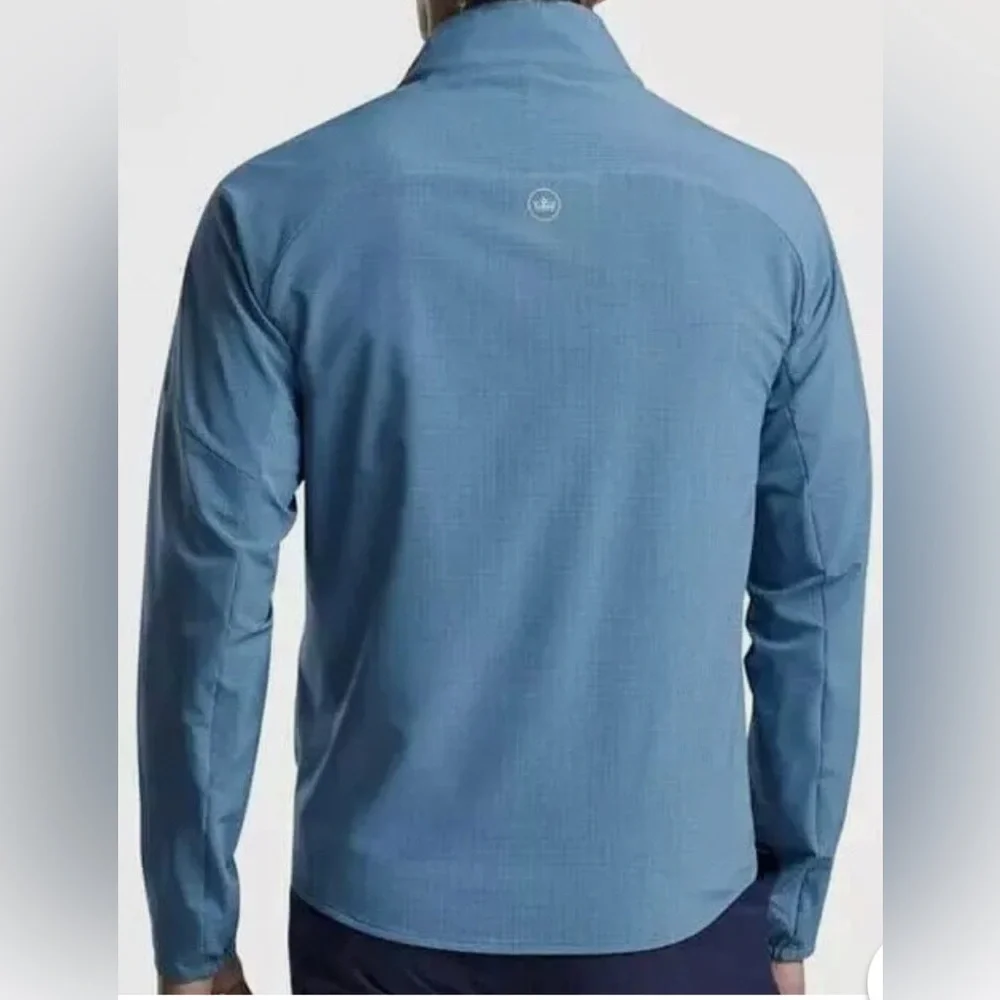 NWT PETER MILLAR‎ Golf Men’s Jacket Rainfall Blue MF23EZ25 Size XL - Picture 3 of 11